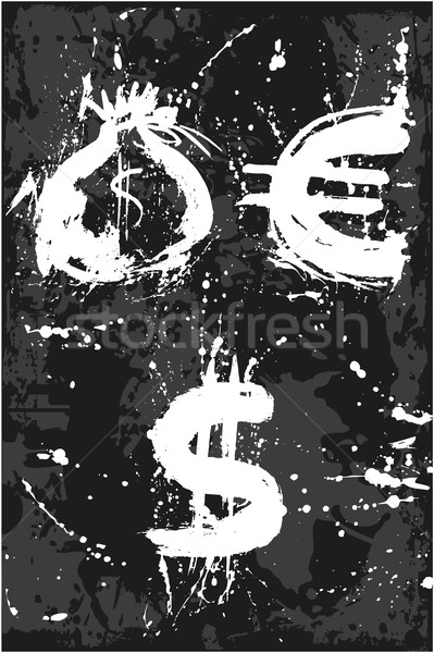 Zak dollar euro grunge business Stockfoto © gintaras