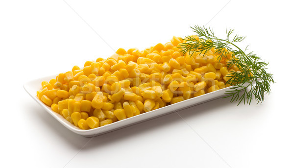 Foto stock: Aislado · blanco · alimentos · fondo · maíz