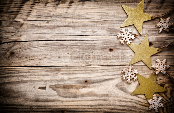 Noel arka ahşap ahşap soyut Stok fotoğraf © gitusik