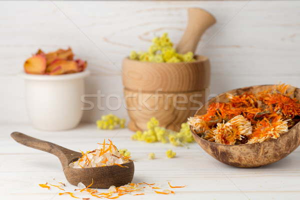 Homéopathiques médecine séché plantes tisane Photo stock © gitusik
