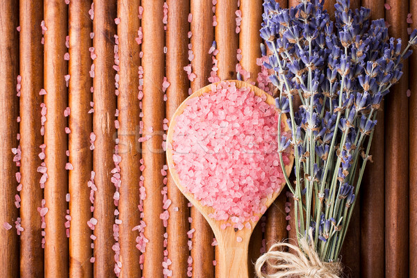 Lavande sécher fleur sel de mer feuille beauté [[stock_photo]] © gitusik