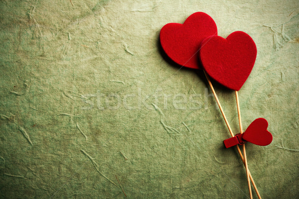 Dia dos namorados velho retro sujo decoração corações Foto stock © gitusik