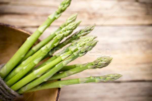 Foto d'archivio: Asparagi · legno · alimentare · verdura · mangiare · bianco