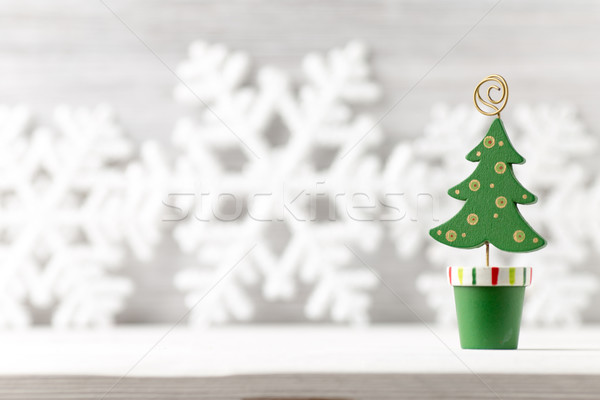 Foto stock: Navidad · decoración · fondos · blanco · madera