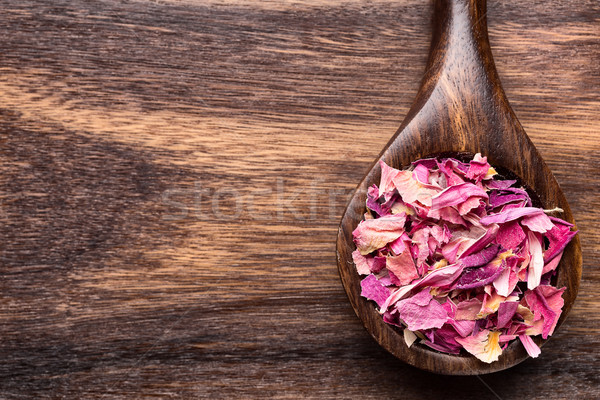 Homeopathische geneeskunde houten bloemen Stockfoto © gitusik