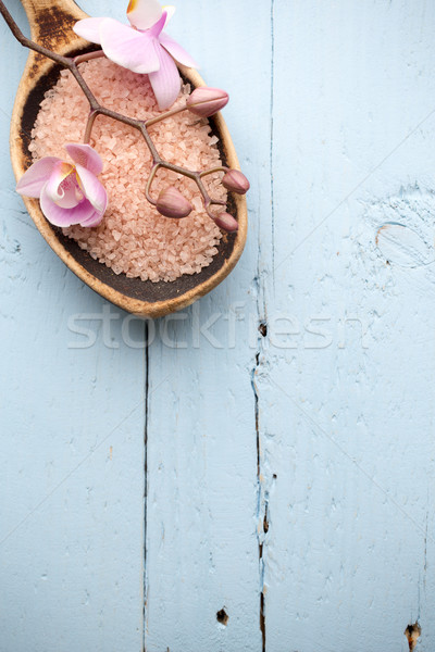 Foto d'archivio: Spa · scena · legno · orchidee · fiore · legno