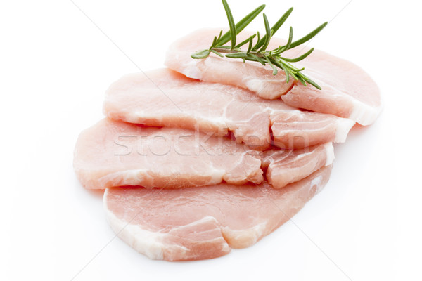 Stock photo: Pork chop on a white background.