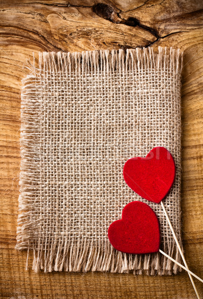 Valentin napi üdvözlet posta levél piros szín hátterek Stock fotó © gitusik