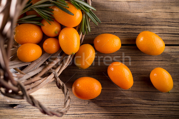 Bogyók fából készült citrus gyümölcs hozzávaló étel kereszt Stock fotó © gitusik