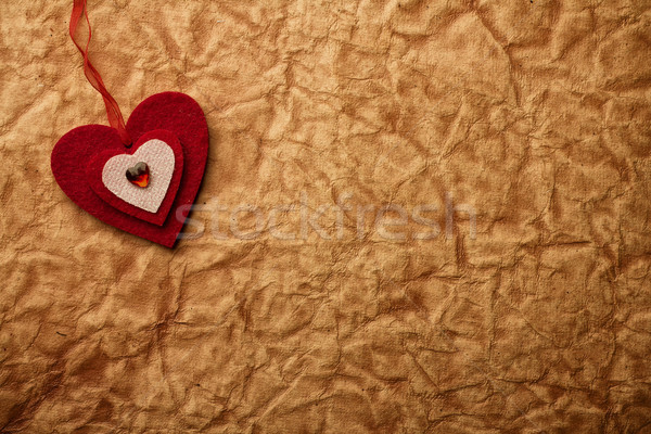 Dia dos namorados velho retro sujo decoração corações Foto stock © gitusik
