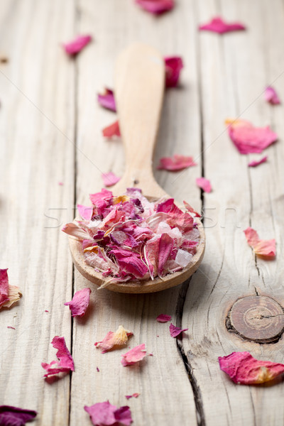 Homeopathische spa geneeskunde bloem drogen bloemblaadjes Stockfoto © gitusik