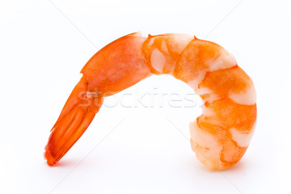 Steamed tiger shrimp isolated on white background. Stock photo © gitusik