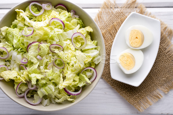 Foto stock: Alface · comida · vegetariana · luz · lanches · salada