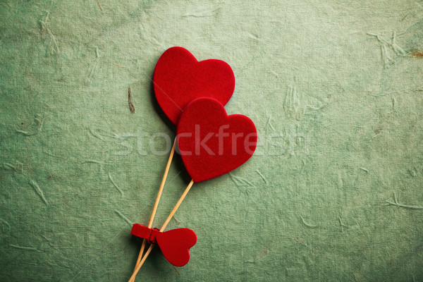 Dia dos namorados velho retro sujo decoração corações Foto stock © gitusik