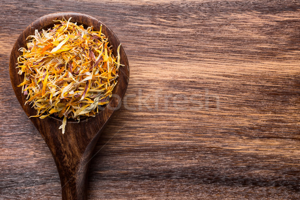 Homeopathische geneeskunde houten bloemen Stockfoto © gitusik