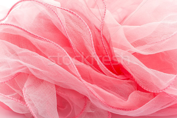 Pembe ipek eşarp yalıtılmış beyaz güzellik Stok fotoğraf © gitusik
