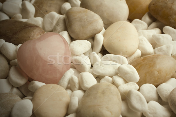 Rose quartz heart. Stock photo © gitusik
