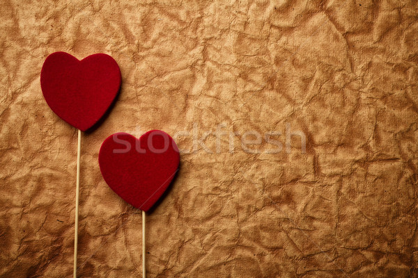 Stockfoto: Valentijnsdag · oude · retro · decoratie · harten