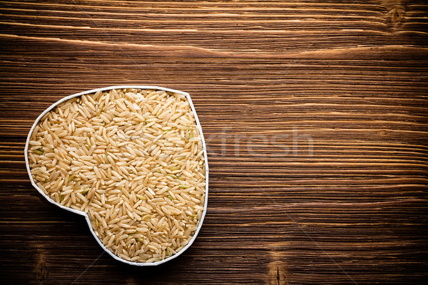 Reis Feld Holz Oberfläche Holz asian Stock foto © gitusik