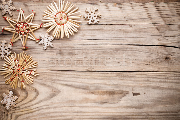 Foto stock: Navidad · decoración · fondos · madera · resumen