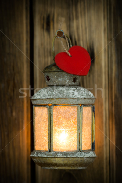 Noël lumière chandelier bois ornement arbre [[stock_photo]] © gitusik