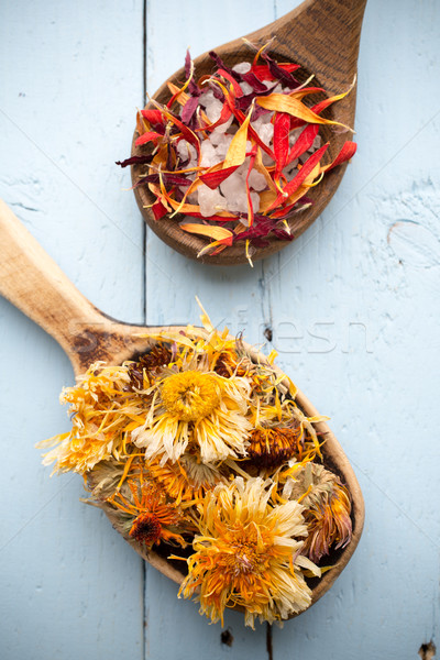 Homeopathische geneeskunde gedroogd aromatherapie planten kruidenthee Stockfoto © gitusik