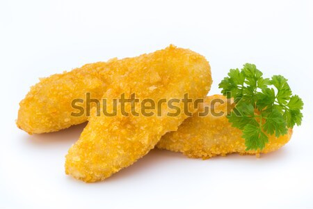 Nugget chiken on the white background. Stock photo © gitusik