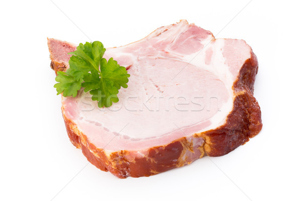 Pieces of pork meat, isolated on white background. Stock photo © gitusik