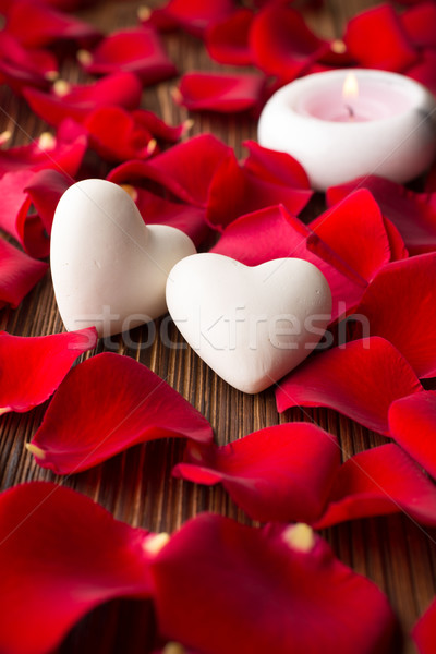Stock photo: Rose petals.