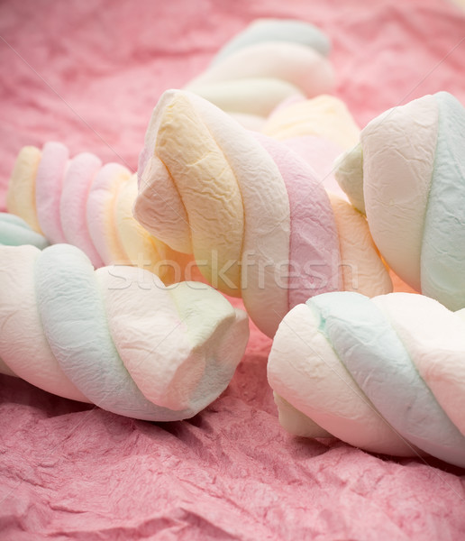 [[stock_photo]]: Guimauve · bonbons · soft · rose · papier · groupe