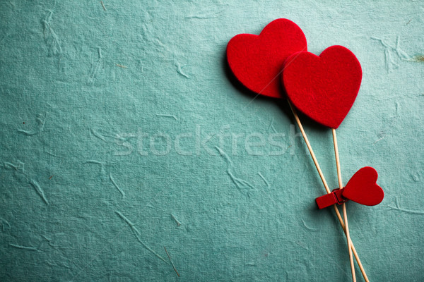 Dia dos namorados velho retro sujo decoração corações Foto stock © gitusik