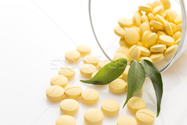 Stock photo: Herbal pill.