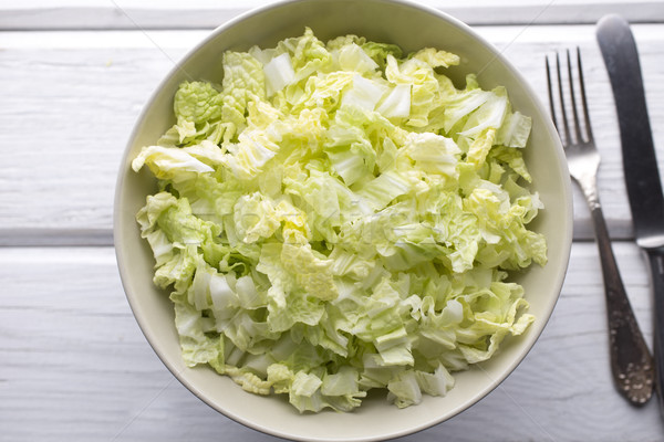 Saláta vegetáriánus étel fény harapnivalók saláta Stock fotó © gitusik