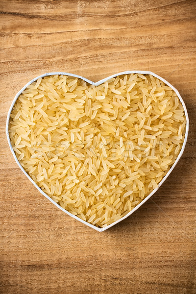 Rice, hearts box. Stock photo © gitusik