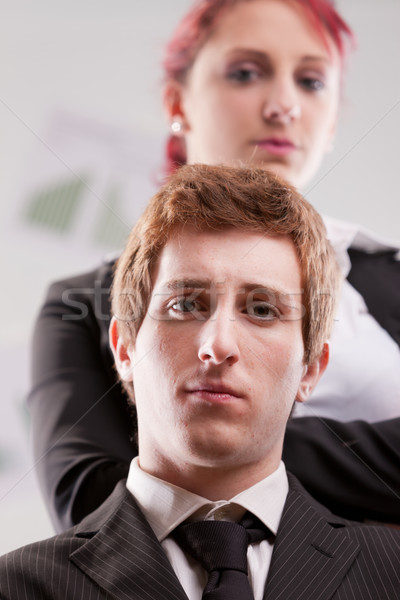 man VS woman annoyances on workplace Stock photo © Giulio_Fornasar