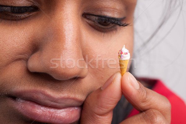 indian girl on a diet with micro foods Stock photo © Giulio_Fornasar