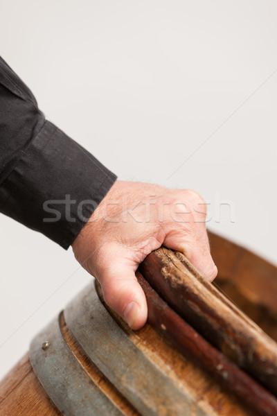 Male hand holding barrel Stock photo © Giulio_Fornasar