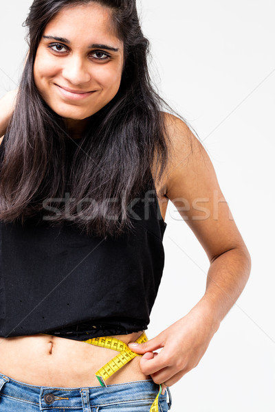 indian woman happy about her diet result Stock photo © Giulio_Fornasar