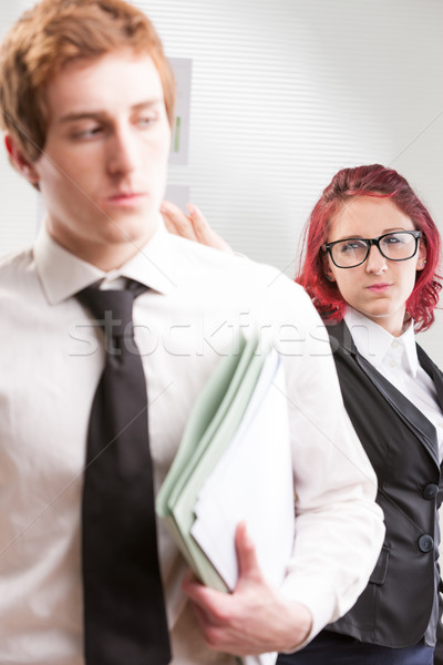 woman publicly offending a colleague Stock photo © Giulio_Fornasar