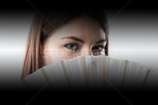 eyes of a mysterious woman Stock photo © Giulio_Fornasar