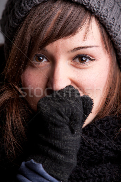 pretty girl in winter clothes Stock photo © Giulio_Fornasar