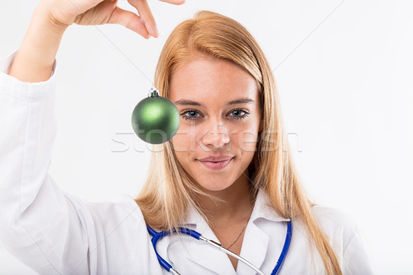 врач жертвовать медицинской Рождества мяча Сток-фото © Giulio_Fornasar