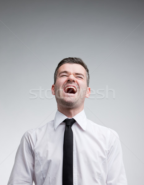 man laughing out loud with a necktie Stock photo © Giulio_Fornasar