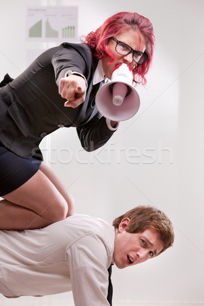 man VS woman annoyances on workplace Stock photo © Giulio_Fornasar