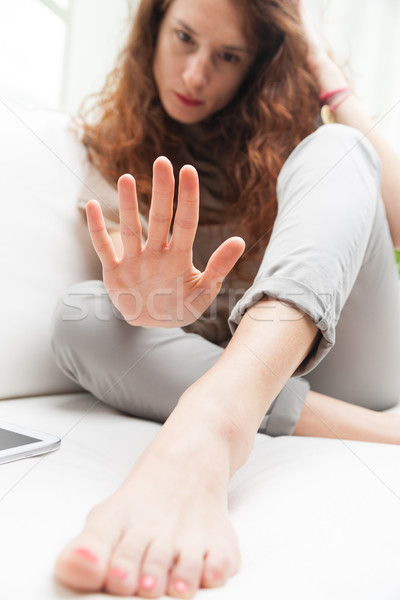 Manicure nagel kunst slank vrouw jonge Stockfoto © Giulio_Fornasar