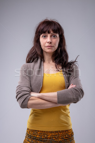 скептический женщину камеры широкий глазах Сток-фото © Giulio_Fornasar