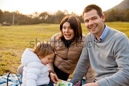 Mother Father and their little daughter Stock photo © Giulio_Fornasar