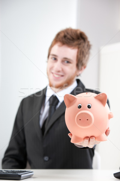 saving has never been easier with my special piggybank! Stock photo © Giulio_Fornasar
