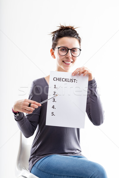 office worker illustrating a checklist Stock photo © Giulio_Fornasar