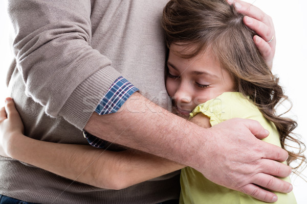 Ebeveyn kız kız sarılmak seven Stok fotoğraf © Giulio_Fornasar